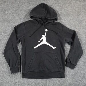 Nike Air Jordan Hoodie Men S Black Pullover Jumpman Sweatshirt VTG Y2k 14134